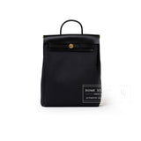 Hermes Herbag Backpack Black Toile Gold Hardware