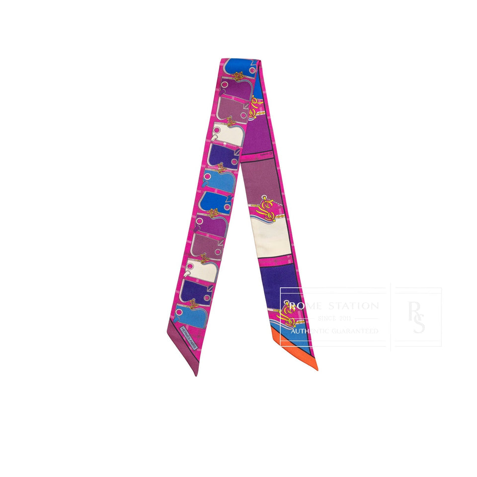 Hermes Twilly Camails Rouge/Violet/Marine