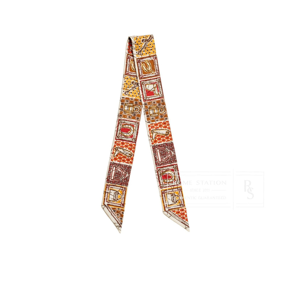 Hermes Twilly Le Boubou H Rouge/Blanc/Orange