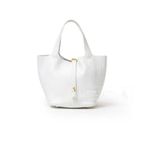 Hermes Picotin 22 New White Clemence Leather Hardware