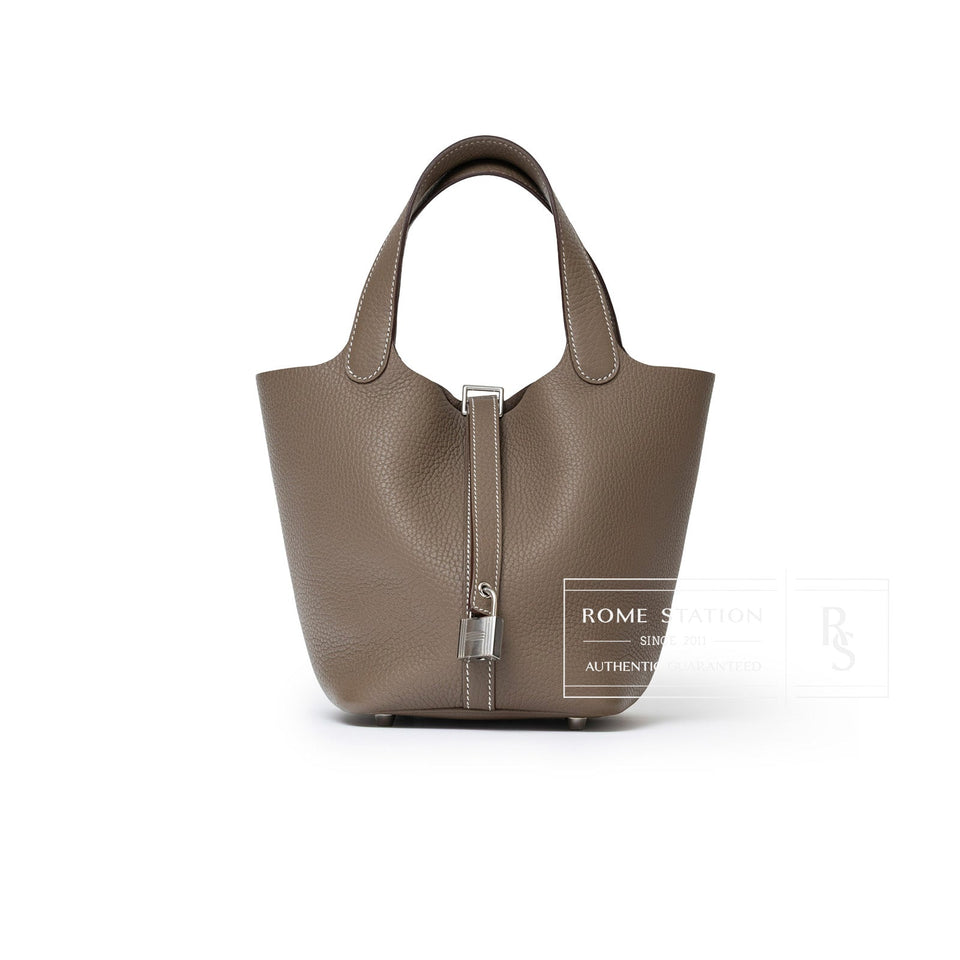 Hermes Picotin 18 Etoupe Clemence Palladium Hardware