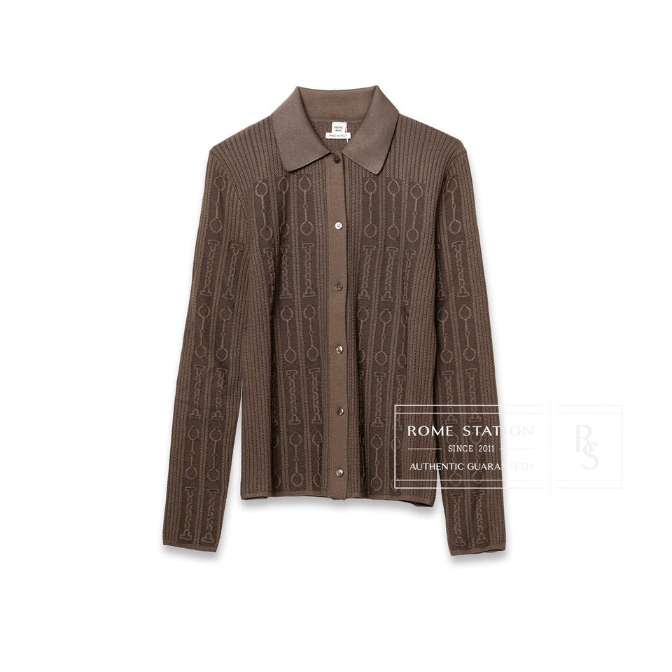 Hermes Inspiration Chemise igan Marron Tarn