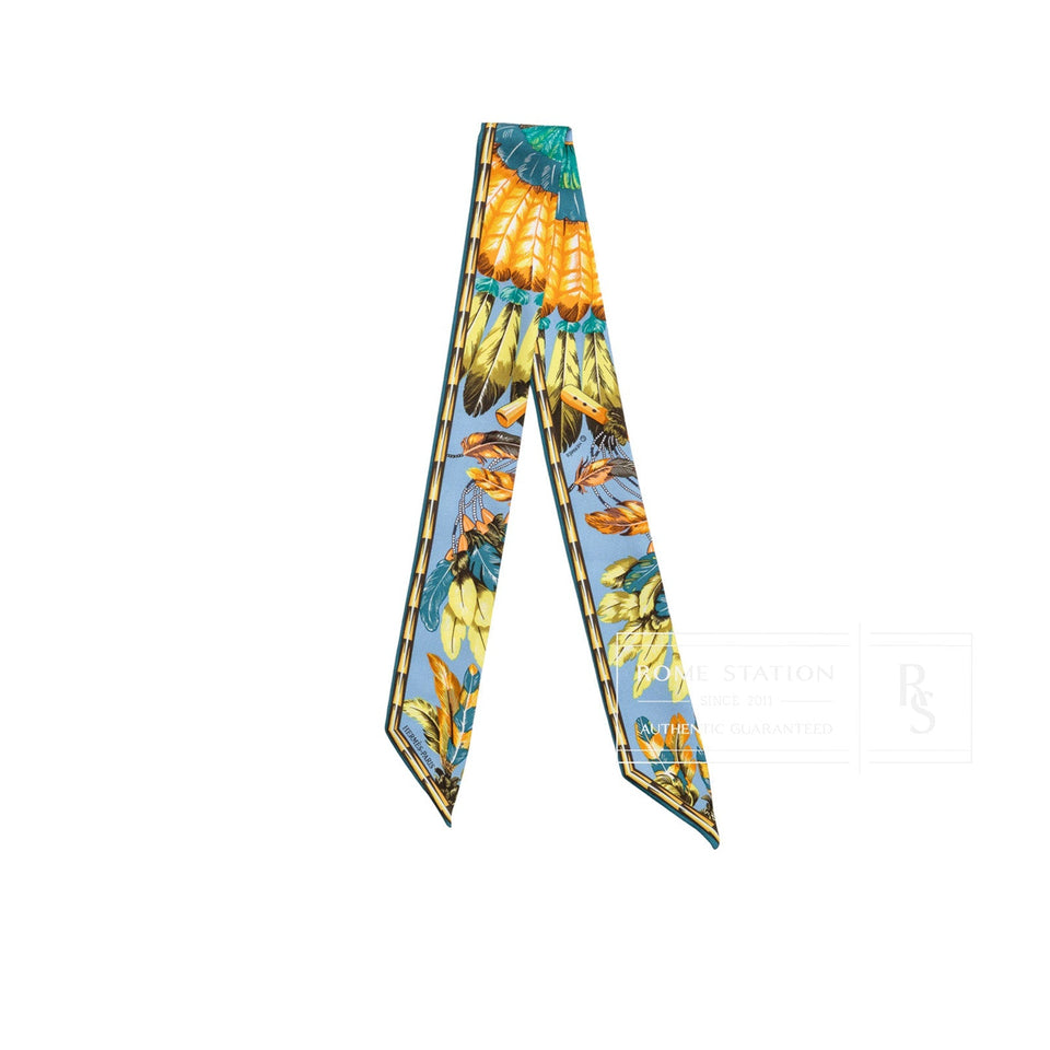 Hermes Twilly Dance Pacific Blue/Jaune/Gold