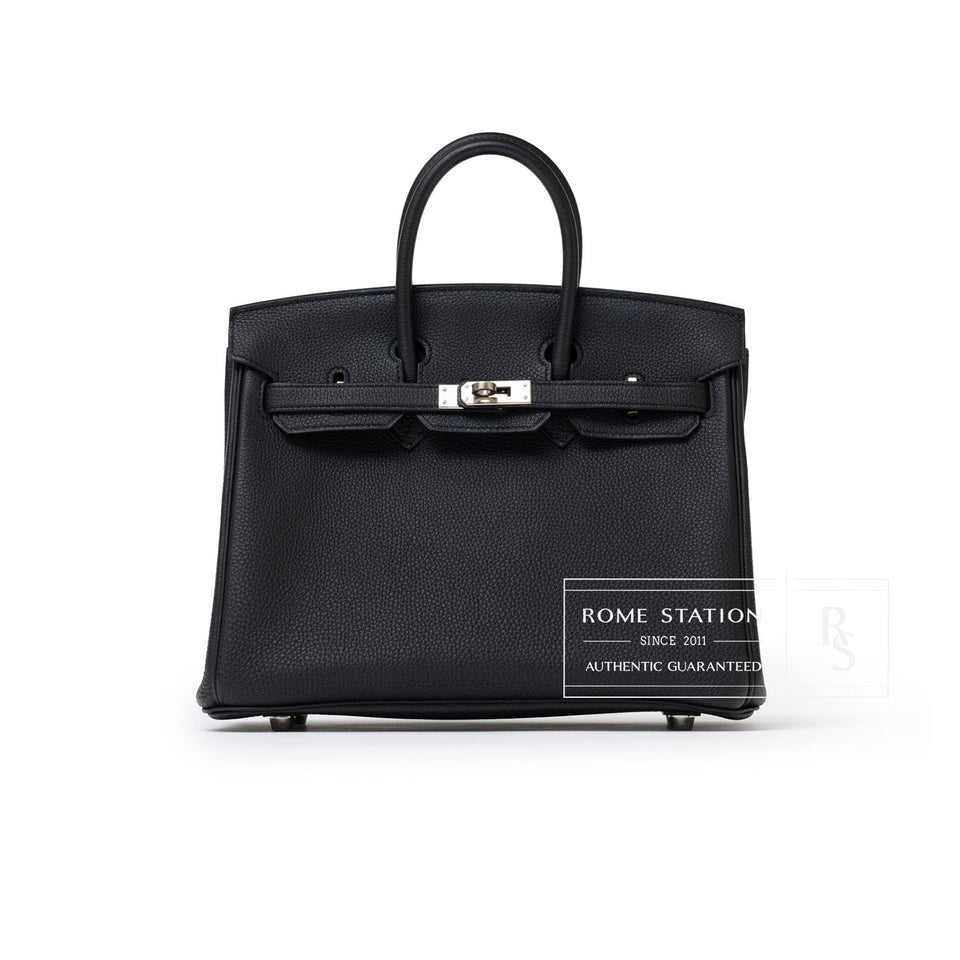 Hermes Birkin 25 Black Togo Palladium Hardware