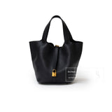 Hermes Picotin 26 Black Clemence Gold Hardware