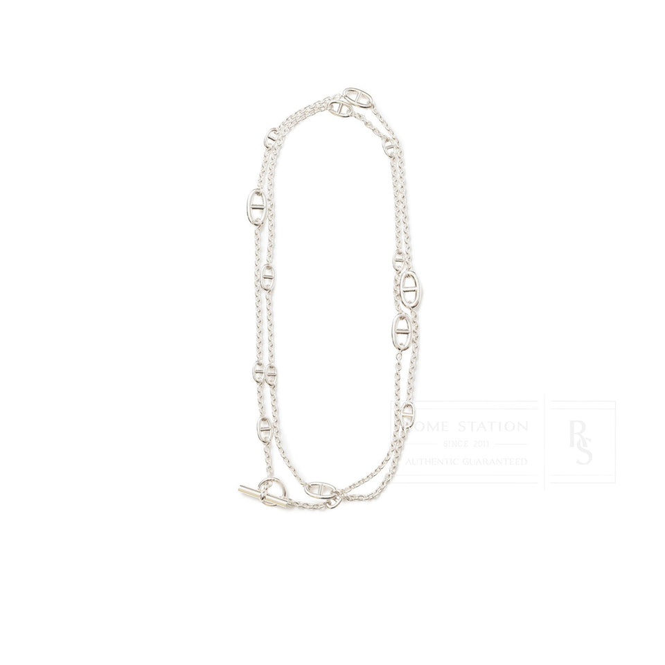 Hermes Farandole Long Necklace 120cm Silver Ag925