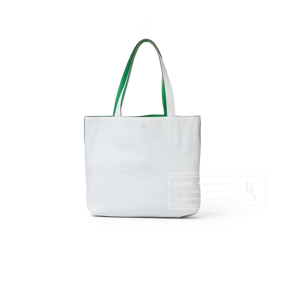 Hermes Double Sens 28 Blue/Vert Bicolor Clemence