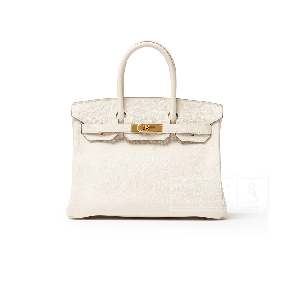 Hermes Birkin 30 Craie Epsom Gold Hardware
