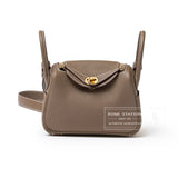 Hermes Mini Lindy I Etoupe Clemence Gold Hardware