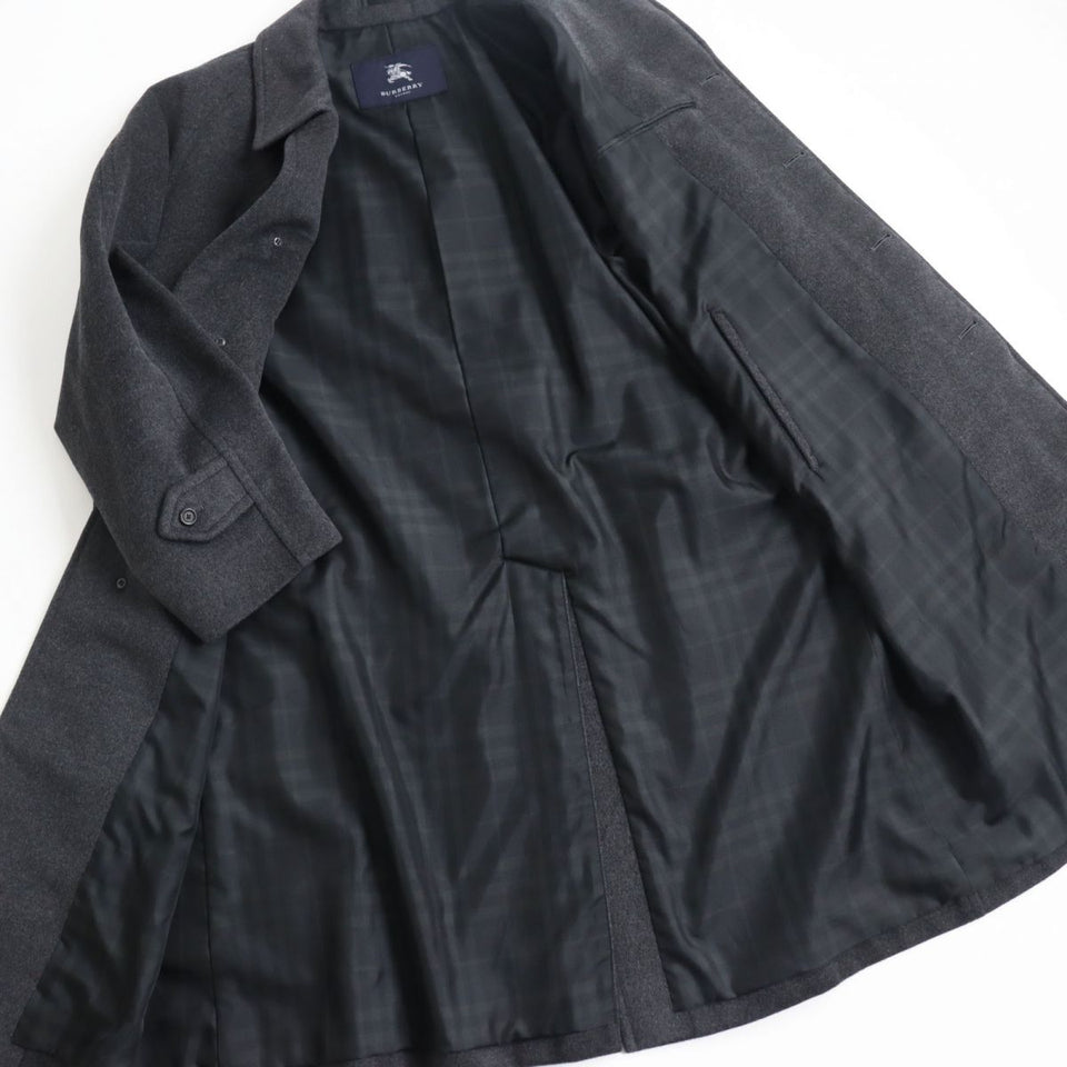 Burberry Stainless collar coat Outer: 40% wool, Outer: 30% cashmere, Outer: 30% angora, Lining: 100% polyester gray mens
