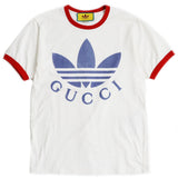 Gucci Short sleeve T-shirt Main: 100% cotton, part: 96% cotton, part: 4% polyurethane white Gucci x Adidas collaboration mens XS