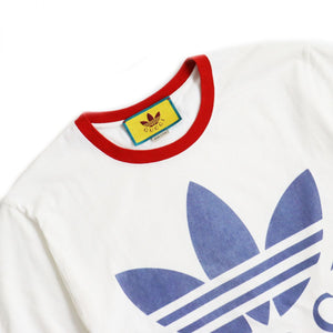 Gucci Short sleeve T-shirt Main: 100% cotton, part: 96% cotton, part: 4% polyurethane white Gucci x Adidas collaboration mens XS
