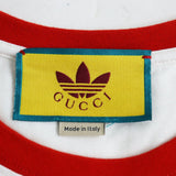 Gucci Short sleeve T-shirt Main: 100% cotton, part: 96% cotton, part: 4% polyurethane white Gucci x Adidas collaboration mens XS