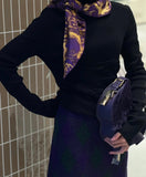 Luxury Burberry Royal Water Rose Silk Scarf Purple Scarves and Shawls
