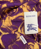 Luxury Burberry Royal Water Rose Silk Scarf Purple Scarves and Shawls