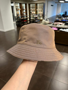 Luxury Burberry MH Check Reversible Bucket Hat Beige Medium
