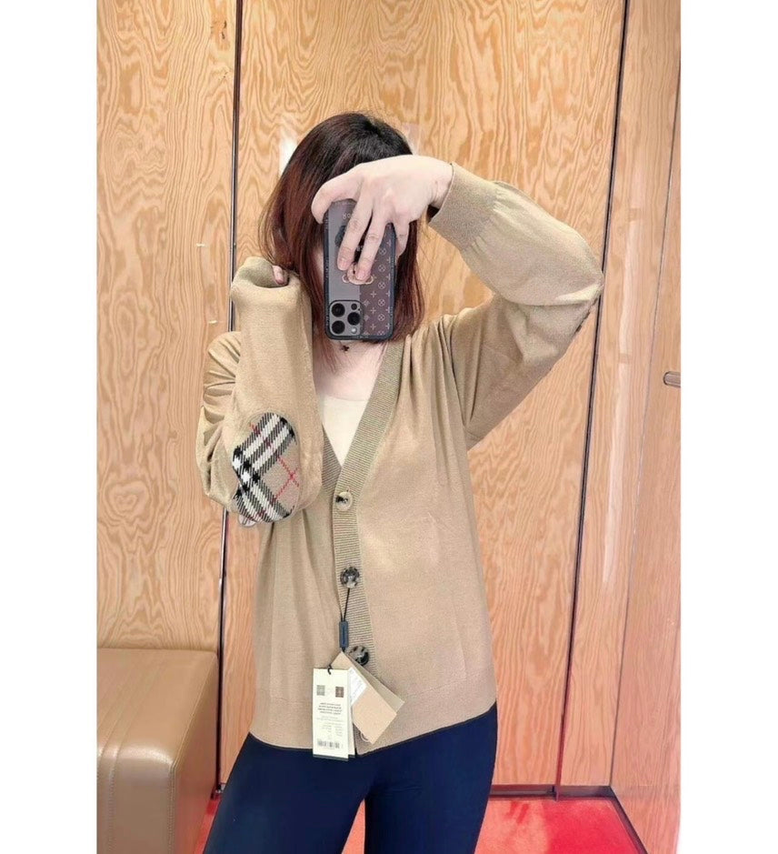 Luxury Burberry Dornoch Camel Women's Cardigan Medium