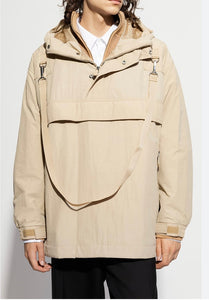 Luxury Burberry Baybridge Men's Outdoor Hooded Jacket Beige Jacket