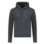 Luxury Burberry Clarendon Check Hood Embroidery Sweatshirt Grey XS