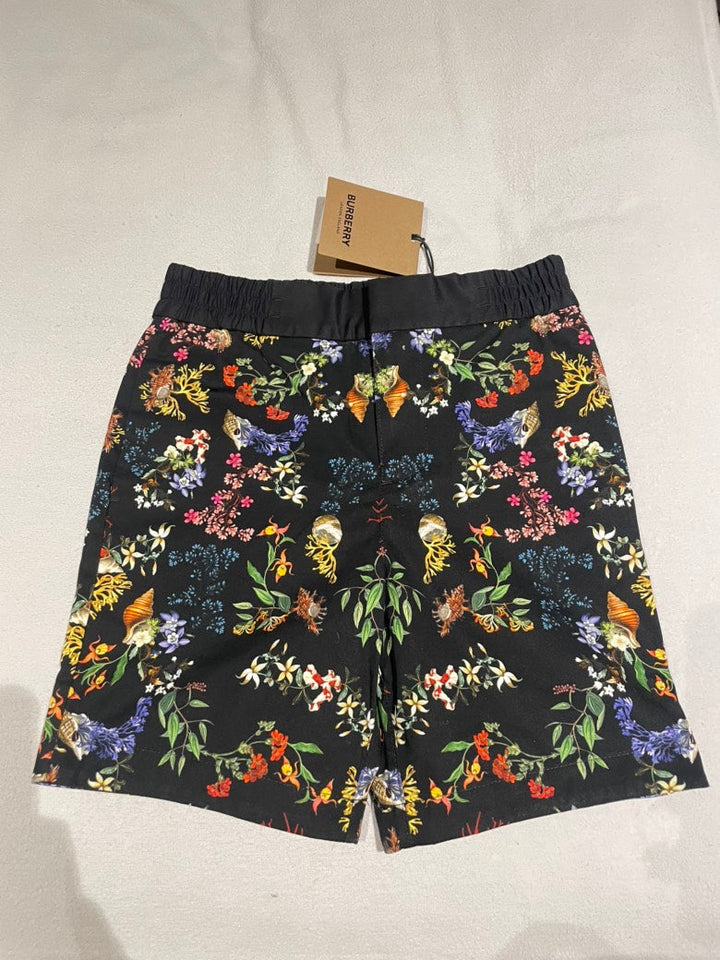 Luxury Burberry Kids Roman Coral Black IP Design Shorts 12Y