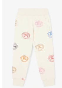 Luxury Burberry KG4 Kids Sidney Joggers Pale Cream