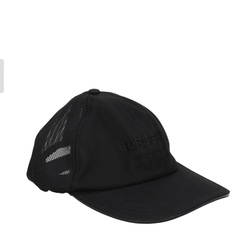 Luxury Burberry MH Horseferry Black Baseball Cap
