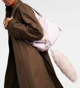 Luxury Burberry LL MD Knight Bag Lavender Shoulder Bag