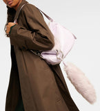 Luxury Burberry LL MD Knight Bag Lavender Shoulder Bag