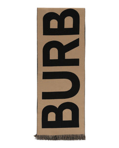 Luxury Burberry Logo Wool Scarf Womens 8057147