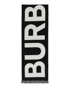 Luxury Burberry Logo Wool Scarf Womens 8054214