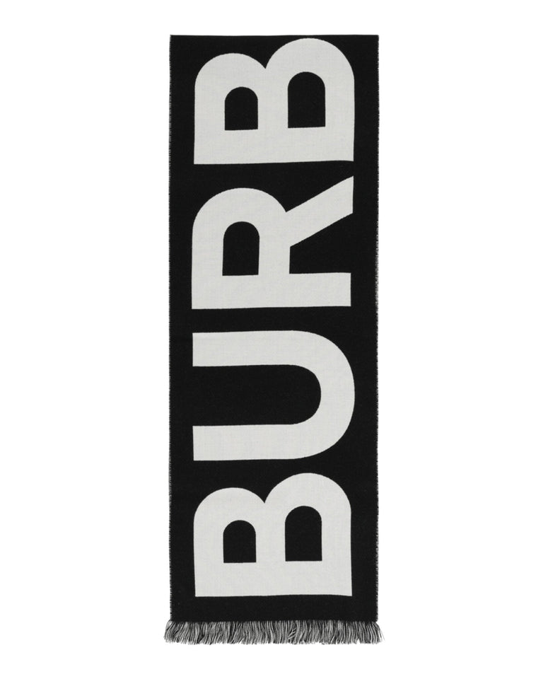 Luxury Burberry Logo Wool Scarf Womens 8054214