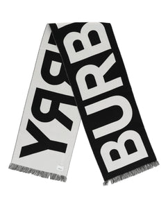 Luxury Burberry Logo Wool Scarf Womens 8054214