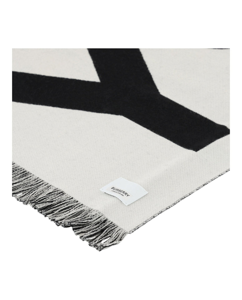 Luxury Burberry Logo Wool Scarf Womens 8054214