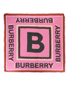 Luxury Burberry Logo Printed Scarf Womens 8071829