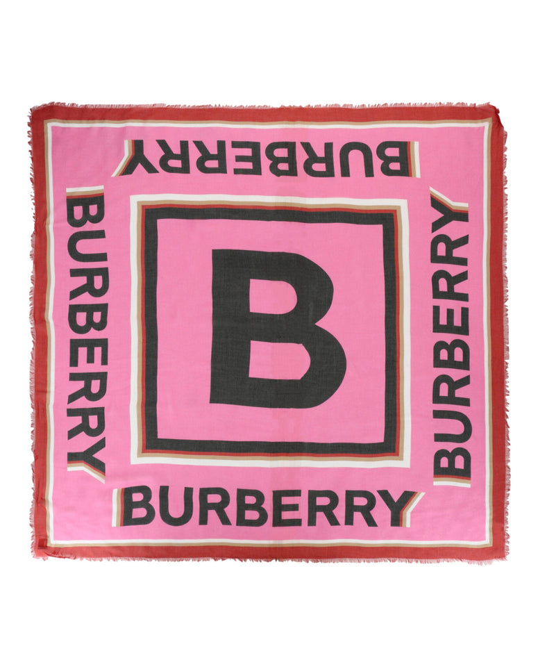 Luxury Burberry Logo Printed Scarf Womens 8071829