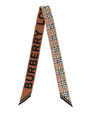 Luxury Burberry House Check Patterned Silk Scarf Womens 8028950