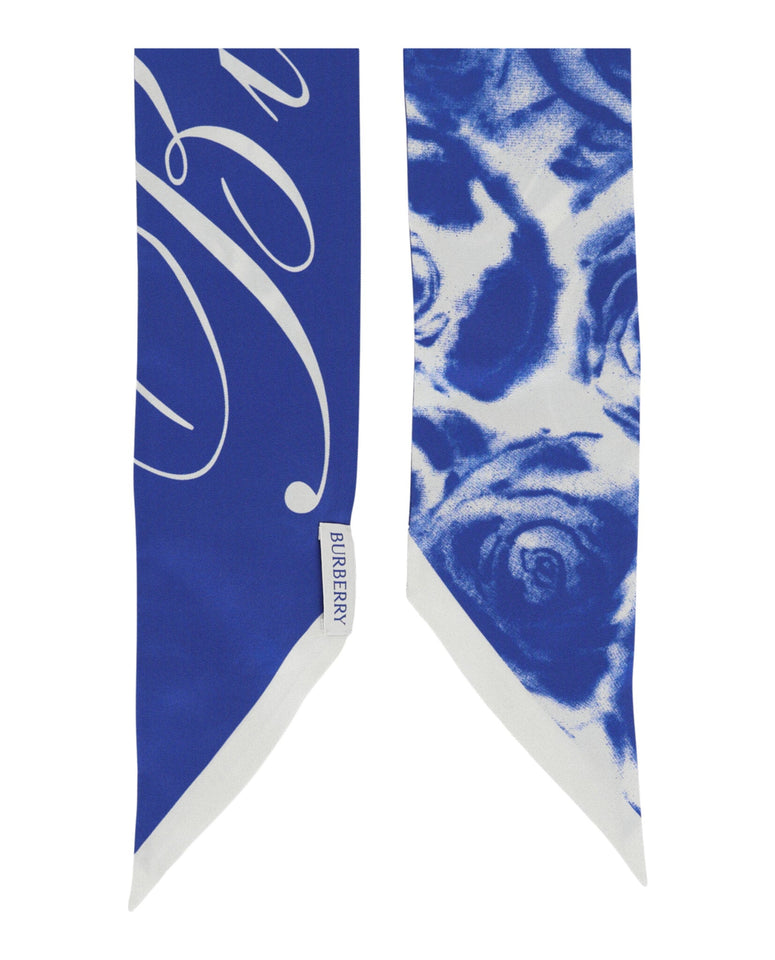 Luxury Burberry Rose-Printed Silk Scarf Womens 8079866