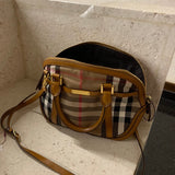 Luxury Burberry Orchard Crossbody Bag Check Beige