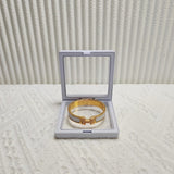 Hermes Clic Clac H White Enamel Bangle Bracelet