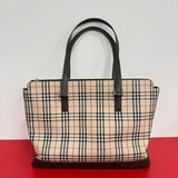 Luxury Burberry FM0025 Novacheck Canvas Leather Tote Bag Beige