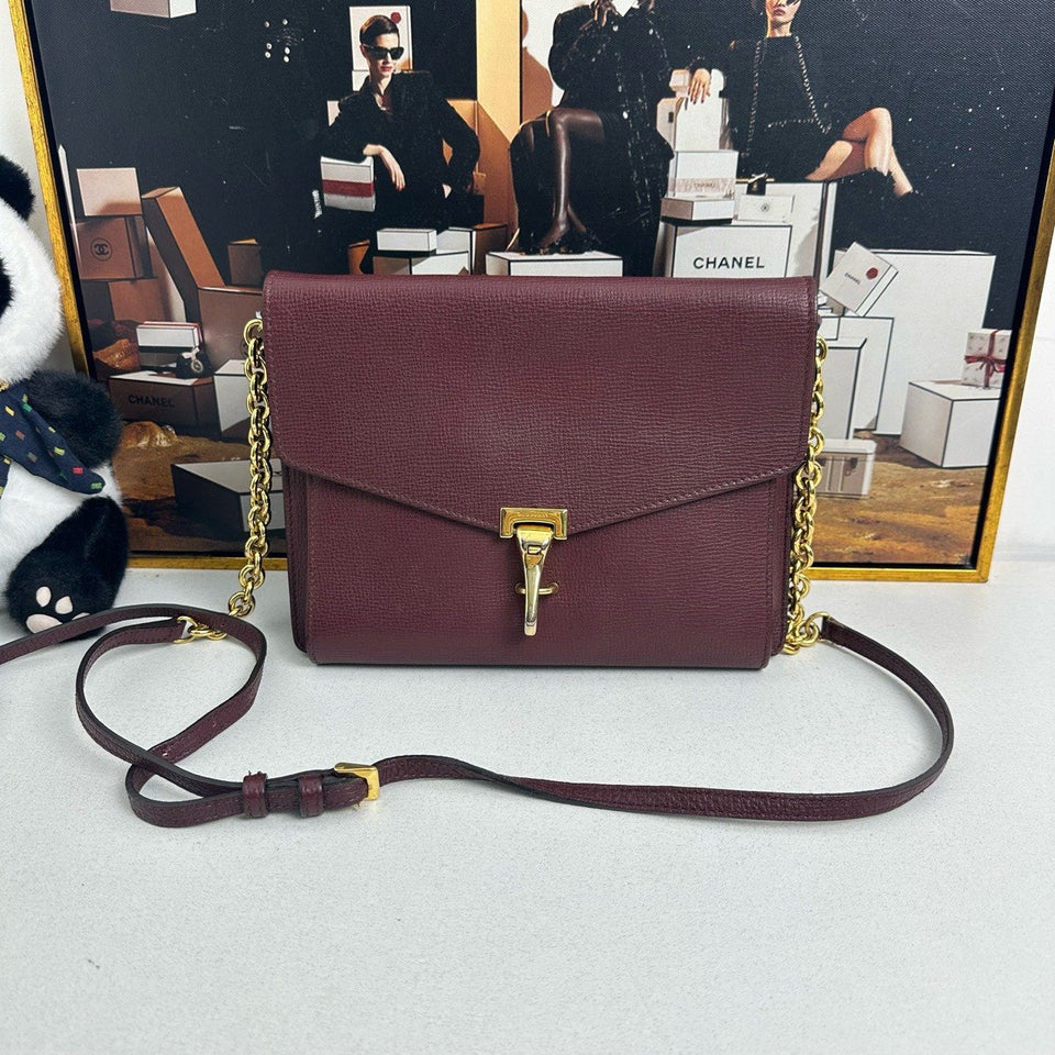 Luxury Burberry Vintage Burgundy Crossbody Bag -  Designer Handbag 12010222