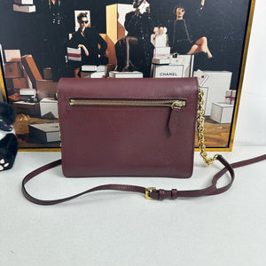 Luxury Burberry Vintage Burgundy Crossbody Bag -  Designer Handbag 12010222