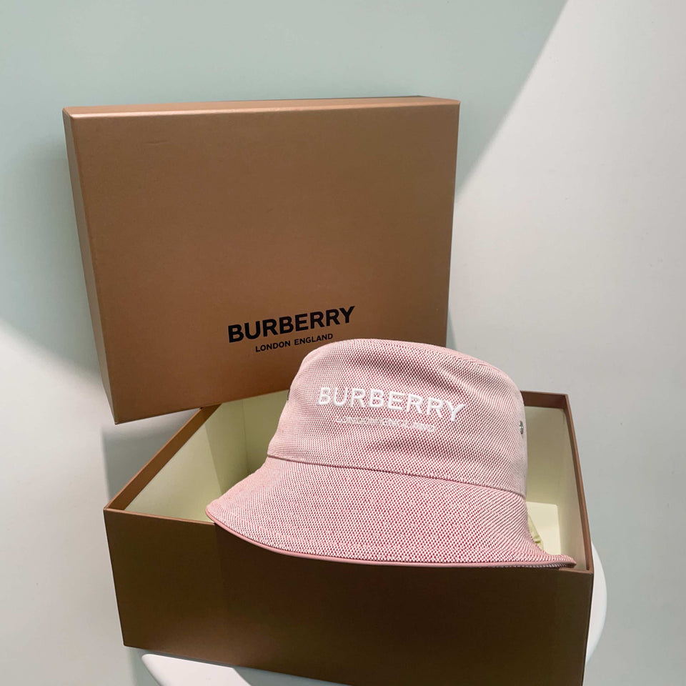 Luxury Burberry Bucket Hat Pink Hat