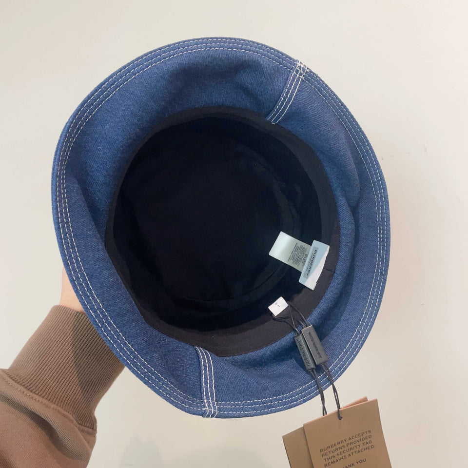 Luxury Burberry England Denim Blue Hat OS
