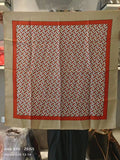 Luxury Burberry Monogram Red OS  Scarf