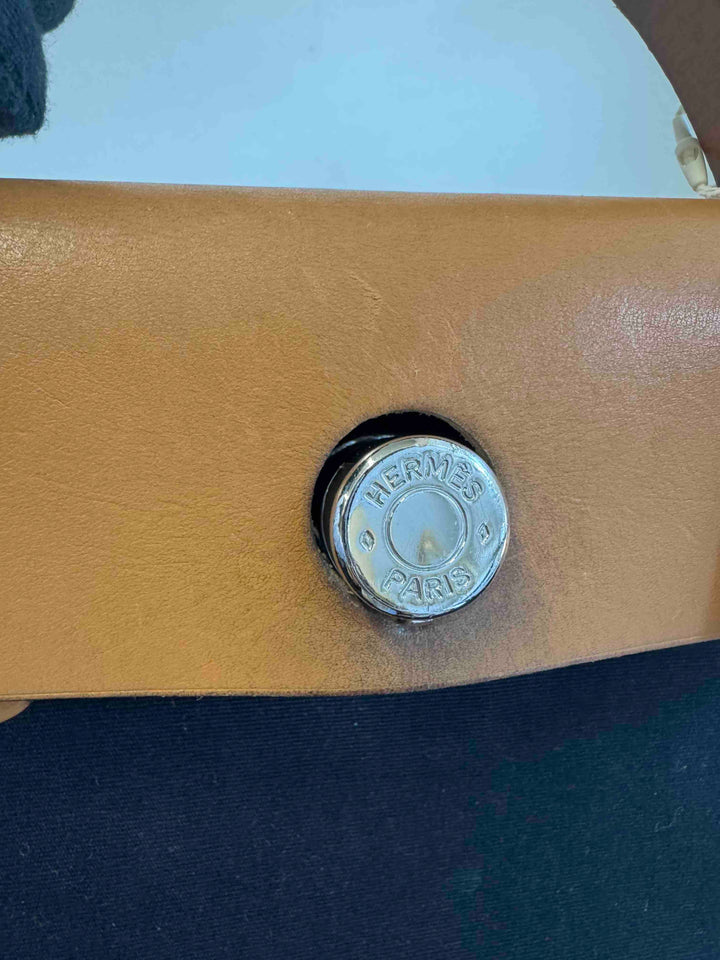 Hermes Herbag Zip 31 Black Canvas Top Handle Bag