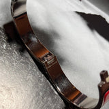 Hermes Clic Clac H Bracelet Red Silver Plated Jewelry