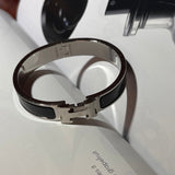 Hermes Clic H Bracelet Black Silver Bracelets