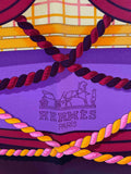Hermes Grande Tenue Purple Silk Scarf