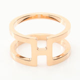 Hermes H Ann Ron Scarf Ring Pink Gold